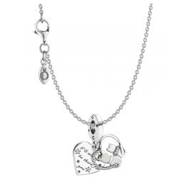 Pandora 51587 Women's Necklace 925 Silver with Pendant Cats and Hearts