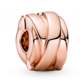 Pandora 789502C00 Clip Charm Polierte Bänder Roséfarben