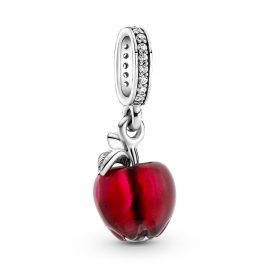 Pandora 799534C01 Silver Dangle Charm Murano Glass Red Apple