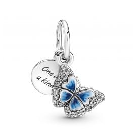 Pandora 790757C01 Dangle Charm Silver Blue Butterfly