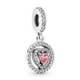 Pandora 791476C01 Charm Pendant Sparkling Double Halo Heart