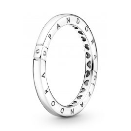Pandora 199482C01 Silver Ring for Women Logo & Hearts