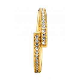 Pandora 169491C01 Women's Ring Sparkling Overlapping Ring Gold Tone