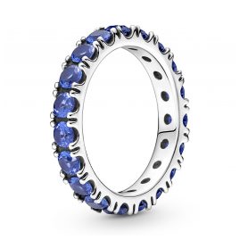 Pandora 190050C02 Damenring Silber Funkelnde Unendlichkeit Blau