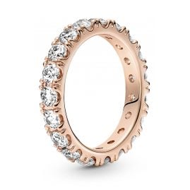 Pandora 180050C01 Women's Ring Sparkling Eternity Rose Gold Tone
