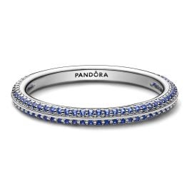 Pandora 199679C03 Silver Ring for Women Pavé Blue
