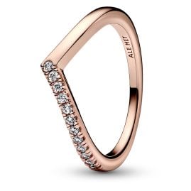 Pandora 182394C01 Ladies' Ring Half Sparkling Wish Rose Gold Tone
