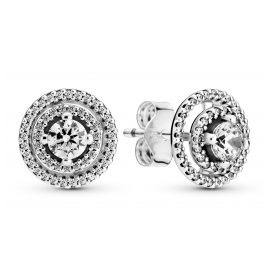 Pandora 299411C01 Ladies' Stud Earrings Silver Sparkling Double Halo