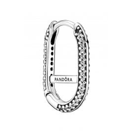 Pandora 299682C01 Single Hoop Link Earring Pavé White