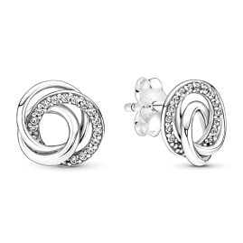 Pandora 291076C01 Women's Stud Earrings Family Always Encircled Silver