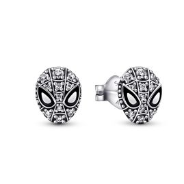 Pandora 292354C01 Women's Stud Earrings Spiderman Mask Pavé