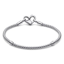 Pandora 592453C00 Charm Bracelet for Women Silver 925 Studded Chain