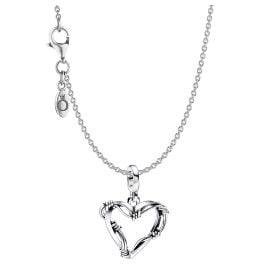 Pandora 15082 Women's Necklace 925 Silver Wire Heart
