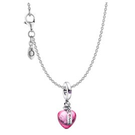 Pandora 15128 Women's Necklace 925 Silver Love Potion Murano Glass and Heart