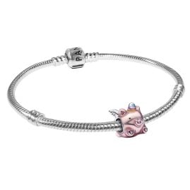 Pandora 15503 Damen-Armband Fliegendes Einhorn-Schwein Silber