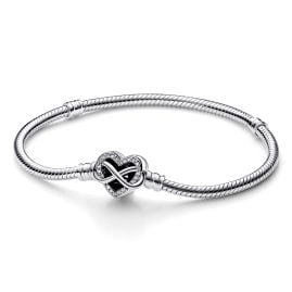 Pandora 592645C01 Women's Bracelet Silver Sparkling Infinity Heart