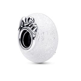 Pandora 792655C00 Silber Charm Glitzern Weißes Muranoglas