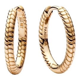 Pandora 262728C00 Women's Hoop Earrings for Charms Gold Tone