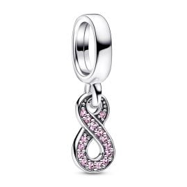 Pandora 792766C01 Dangle Charm Sparkling Infinity Pink Silver