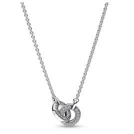 Pandora 392736C01-45 Damen-Halskette 925 Silber Verschlungenes Pavé