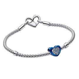 Pandora 15822 Ladies' Bracelet Blue Spinnable Heart Starter Set