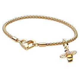 Pandora 15846 Women's Bracelet Gold Tone Sparkling Bee Gift Set