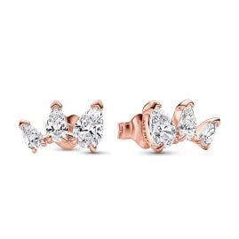 Pandora 282836C01 Ladies' Stud Earrings Sparkling Pear Rose Gold Tone