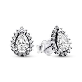 Pandora 292834C01 Ladies' Stud Earrings Silver Sparkling Pear Halo