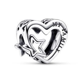 Pandora 792829C00 Silver Charm Family Heart & Star