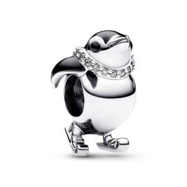 Pandora 792988C01 Silver Charm Skiing Penguin