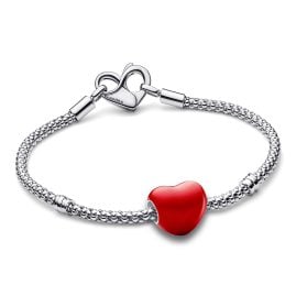 Pandora 68129 Damen-Armband mit Charm Versteckte Botschaft Herz Geschenk-Set