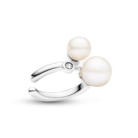 Pandora 293151C01 Ear Cuff Single Earring Duo Freshwater Cultured Pearls