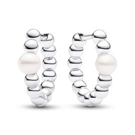 Pandora 293178C01 Women's Hoop Earrings Freshwater Cultured Pearls & Beads