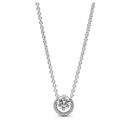 Pandora 391174C01-45 Damen-Halskette Funkelnder Runder Heiligenschein Silber