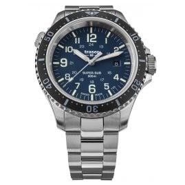 traser H3 109375 Men's Diver's Watch P67 SuperSub Blue with Steel Bracelet
