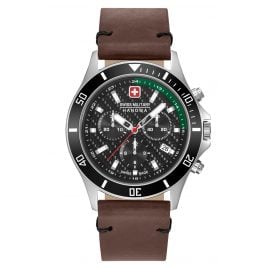 Swiss Military Hanowa 06-4337.04.007.06 Herrenuhr Flagship Racer Chrono Lederband braun