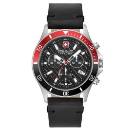 Swiss Military Hanowa 06-4337.04.007.36 Herrenuhr Flagship Racer Chrono schwarz / rot