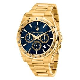Maserati R8873652002 Herren-Chronograph Velocità Goldfarben/Blau
