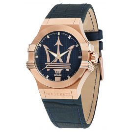 Maserati R8851108027 Men's Watch Potenza blue/rose gold