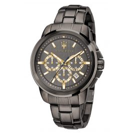 Maserati R8873621007 Men's Watch Chronograph Successo grey/gold