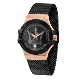 Maserati R8853108010 Men's Watch Potenza Black/Rose Gold Tone