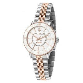 Maserati R8853145504 Damen-Armbanduhr Successo Solar Keramik Bicolor