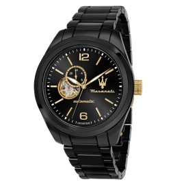 Maserati R8823150001 Men's Watch Automatic Traguardo Ceramic Black/Gold Tone