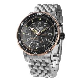 Vostok Europe PX84-511E769-B Herren-Armbanduhr Hybrid Batiscafos Stahl/Schwarz