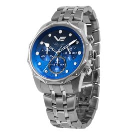 Vostok Europe JS20-125A750-B Ladies´ Watch Chronograph Vilnele Steel/Blue