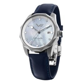 Vostok Europe VS42-125A755 Damenarmbanduhr Solar Vilnele Blau/Perlmutt