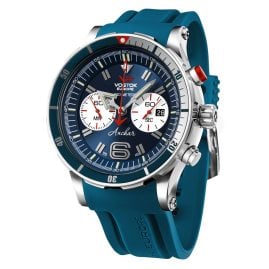 Vostok Europe 6S21-510A583 Anchar Chronograph Herrenuhr Blau mit Wechselband