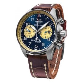 Vostok Europe 6S21-325A667 Men's Watch Space Race Chronograph Brown/Blue
