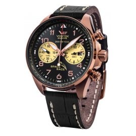 Vostok Europe 6S21-325B668 Men's Watch Chronograph Space Race Rose Gold Tone