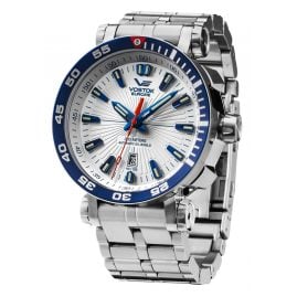 Vostok Europe NH35A-575A650-B Men's Divers Watch Automatic Energia Rocket Steel/Blue